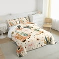 thumbnail image 3 of Feelyou Brown Cowboy Boot Twin Comforter Sets, Flower Cactus Stars Bedding Set, 2pcs, 3 of 8