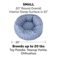 thumbnail image 3 of FurHaven | Plush Curly Fur Donut Pet Bed for Dogs & Cats, Fresh Blueberry, Small, 3 of 11
