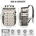 thumbnail image 5 of Cute Donut Pattern Insulated Backpack Cooler - 20L High Capacity, Leakproof Lunch Bag for Work, Travel, Parties, Outdoor Activities, 5 of 5