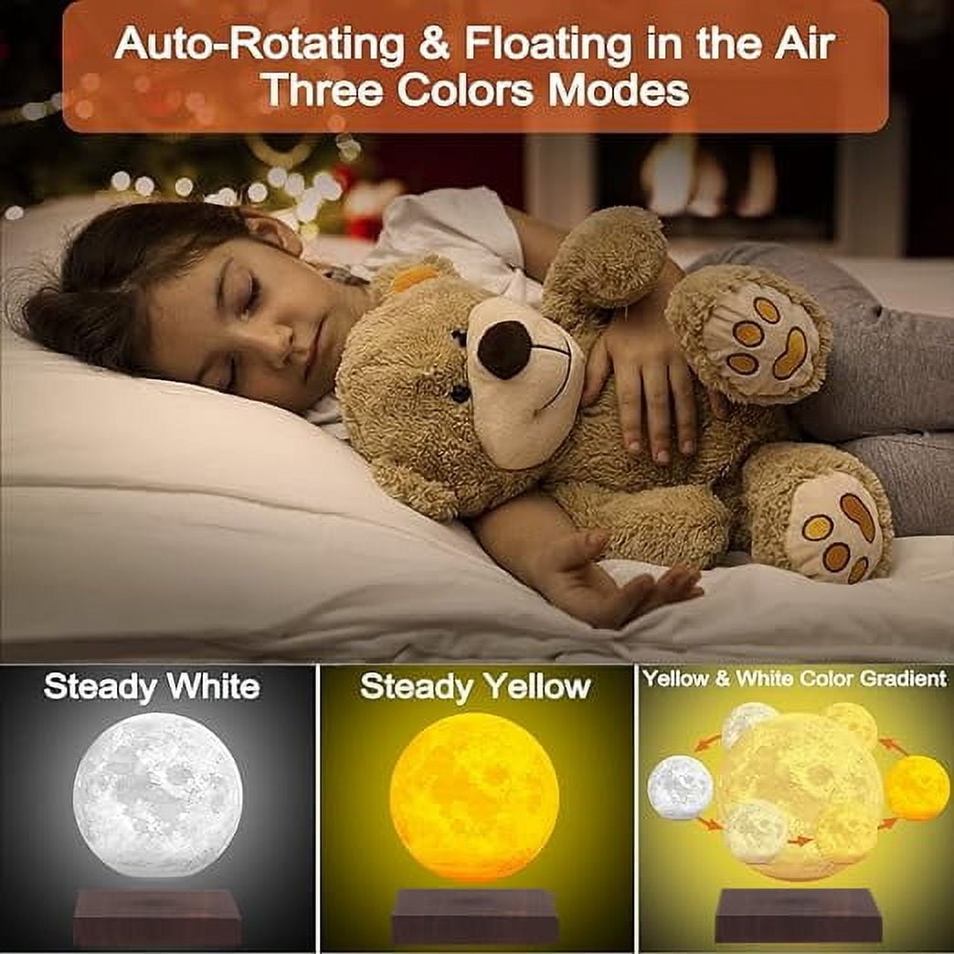 VGAzer Levitating Moon Lamp, 3 Colors Gradient Changing Bedroom Decor ,LED Night Light ,Unique Gifts
