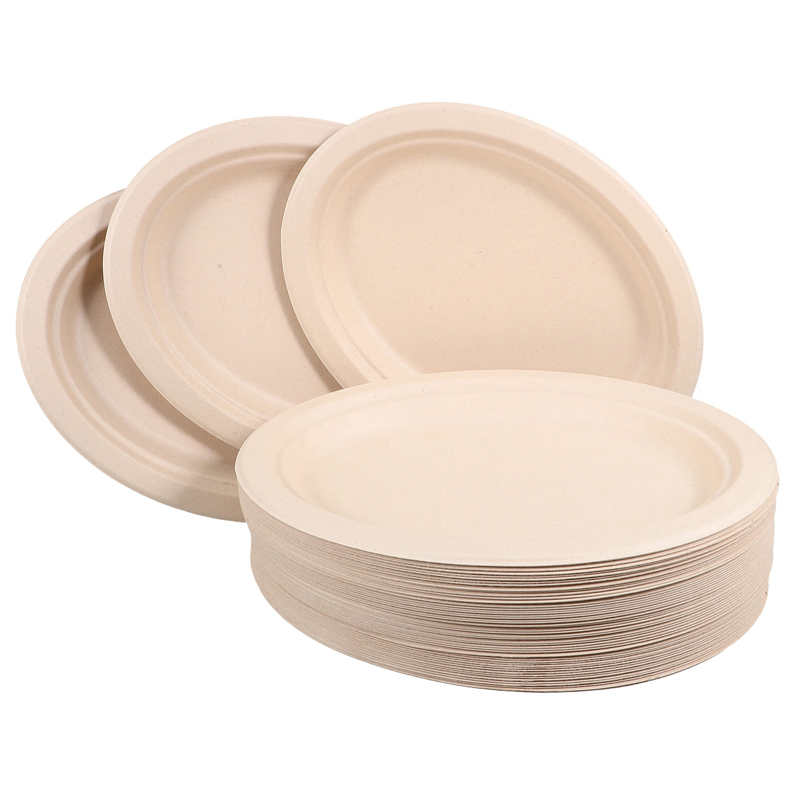 MOKKHNB 50pcs Party Plate Oval Heavy Duty Paper for Events and Gatherings