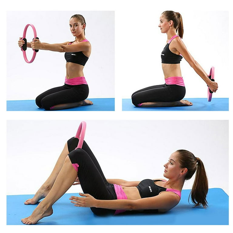 HEVIRGO Pilates Ring-15inch Dual Grip Handles,Yoga Fitness Circle