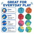 thumbnail image 6 of MGEZCOO Puppy Toys 8 Pack, Dog Rope Ball Chew Toys for Small Medium Dogs, 2.36 Inch Braided Rope Balls for Puppy Teething, Fetch, Tug and Indoor Play, 6 of 7