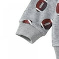 thumbnail image 5 of 2Pcs Infant Toddler Baby Boy Outfit Rugby Print Sweatshirt Pants Set Clothes Fall Winter Outfits, 5 of 7