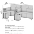 thumbnail image 5 of Office in an Hour 2 Person L Cubicle Desk Set in Natural Elm - Engineered Wood, 5 of 5