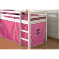 thumbnail image 6 of Donco Kids Twin Loft Bed with Pink Tent and Slide, White, 6 of 6