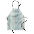 thumbnail image 1 of Ivory and Blue Apron Romantic Roses with Retro Stripped Background Vertical Illustration, Unisex Kitchen Bib Apron with Adjustable Neck for Cooking Baking Gardening, Ivory Blue Green, by Ambesonne, 1 of 3