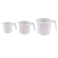 thumbnail image 1 of 3 tazas medidoras de plástico transparente para hornear para , azúcar, Zulema Copas de medición para hornear claras, 1 of 8