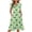Leaf Print Green, variant on Yuyamidu St Patricks Day Dresses for Women Dress with Pockets Womens Casual Dresses Smocked Empire Waist V-Neck Ruffle Sleeve Tiered Dress Leaf, Size S