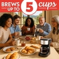 thumbnail image 2 of Gourmia 5 Cup One-Touch Switch Coffee Maker with Auto Keep Warm Black, 2 of 7