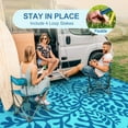 thumbnail image 4 of Wonnitar 9'x12' Extra Large Outdoor Rug Patio Waterproof,Reversible Camping Rugs Plastic Straw Rv Rugs for Outside Under Awning,Portable Lightweight 9x12ft Carpet for Backyard, 4 of 6