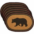thumbnail image 7 of VHC Brands Wyatt Bear Nature Print Textured Jute Rustic Tabletop Kitchen Stenciled Oval Bedding Accessory, Placemat Set 12x18, Dark Tan, 7 of 7