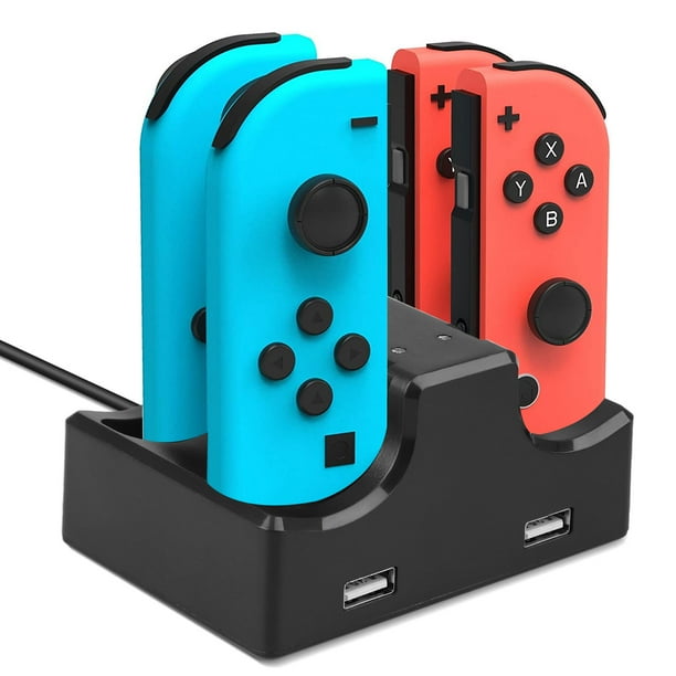 Charging Dock For Nintendo Switch Tsv Fast Switch Controller Charger Station Docking Stand Compatible With Nintendo Switch Pro Controller And Joy Con Controller Gamepad W Led Charging Indicators Walmart Com Walmart Com