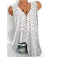 thumbnail image 1 of U.Vomade T-Shirt d'Été pour Femme Grande Taille Imprimé à Col en V Sans Manches Débardeur Décontracté, 1 of 2