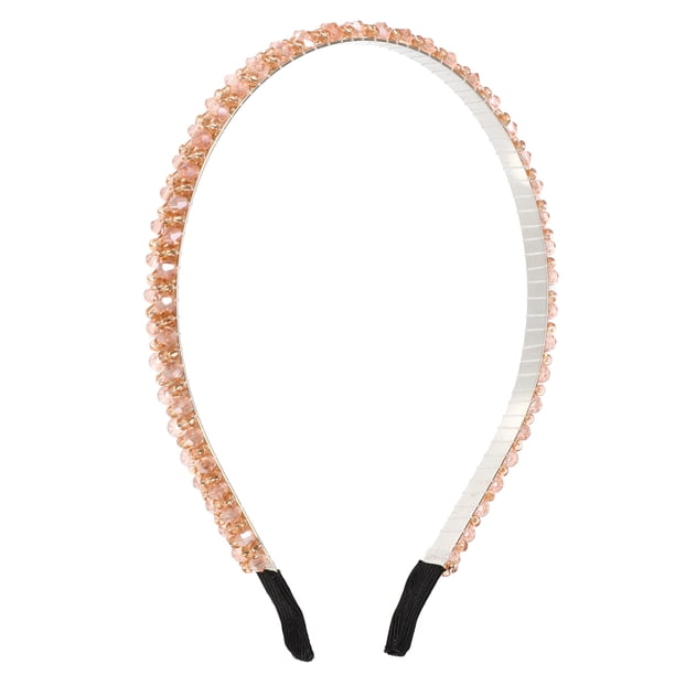 Diadema Imitación Diamante Unique Bargains para Mujeres Rosa 0.31 Pulgadas Ancho