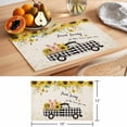 thumbnail image 6 of Cute Pig Placemats Set of 8 County Sunflowers Truck Farmhouse Black White Plaid Place Mats Indoor Wipeable Table Mats Washable Dining Table Placemats for Kitchen Holiday Party Home Decor 13x19 Inch, 6 of 9