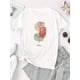 thumbnail image 2 of Camisetas de manga corta para mujer, cuello redondo, estampado floral, ajuste holgado, para verano, otoño 2025Women's Floral Graphic Tee - Casual Round Neck Short Sleeve T-Shirt with Rose Print, Sof, 2 of 6