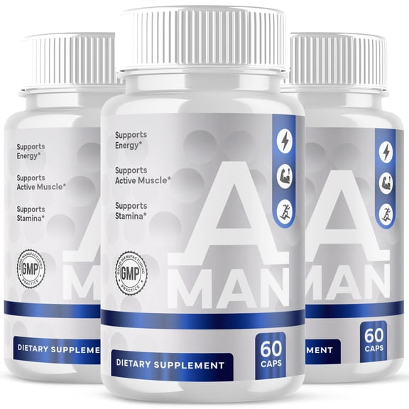 A Man Advanced Formula Pills All Natural Vitamin Supplement 180 Capsules