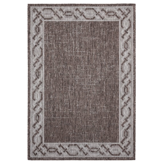 United Weavers Augusta Indoor/Outdoor Area Rug 3900 10050 Whitehaven Brown 5' 2" x 7' 6" Rectangle