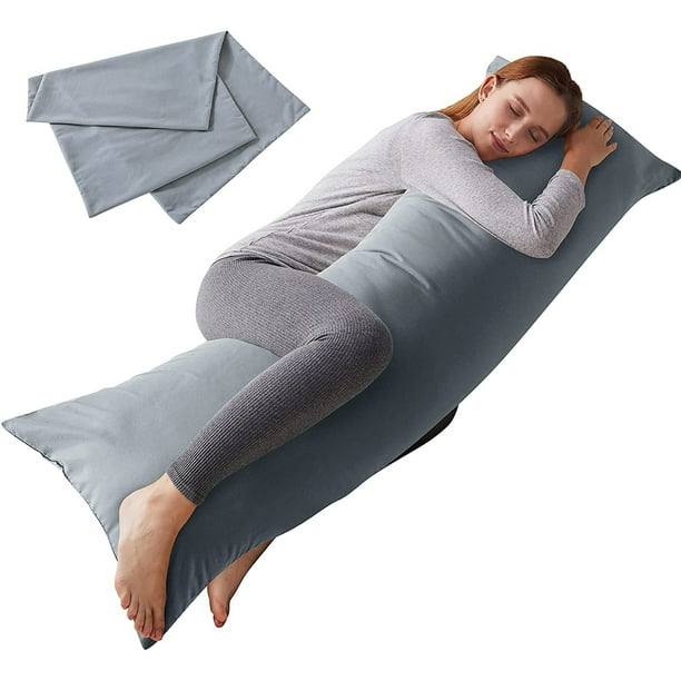 WhatsBedding Body Pillow with Pillowcase for Adults,Soft Long Bed