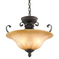 thumbnail image 3 of Golden Lighting 7116-SF LC Mayfair Semi Flush Mount Light, Leather Crackle, 3 of 5