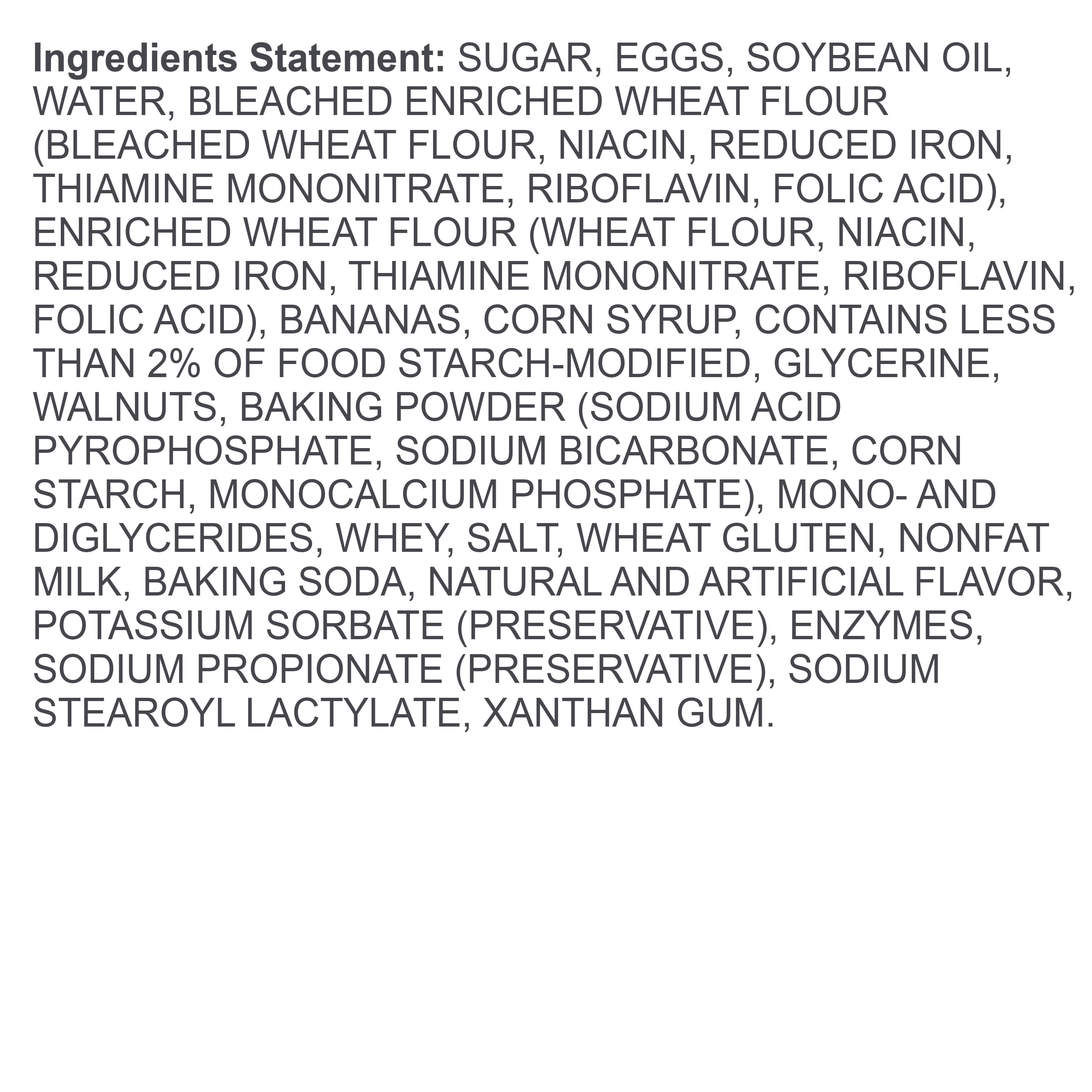 Freshness Guaranteed Mini Banana Nut Muffins, 12 oz Clamshell, 12 Count (Shelf Stable, Ambient)