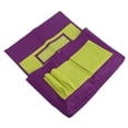 thumbnail image 2 of Bolsillo para respaldo de silla, organizador de suministros para estudiantes con bolsillo para etiqueta de nombre para preescolar, morado y amarillo, 2 of 14