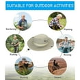 thumbnail image 4 of Odeerbi Bucket Hat For Men Women Outddor Sun Hat Unisex Bush Fishing Hiking Round Cap Khaki, 4 of 5