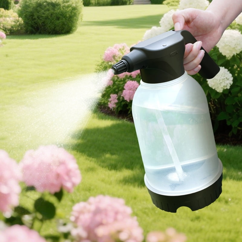 AOOOWER Ergonomic Electric 2L Watering Can For Plant Adjustable Pressure Sprayed Bottle