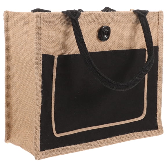 WHAMVOX Burlap Gift Tote Reusable Grocery Bags for Groceries