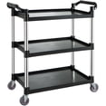 thumbnail image 5 of KFFKFF Utility Service Cart with Wheels 3-Tier Food Service Cart 154lbs Capacity, 5 of 9