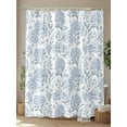 thumbnail image 4 of Shower Curtain Blue Hydrangea Bathroom Curtains with Hooks, Waterproof Fabric Spring Floral Leaf Bath Shower Curtains Set for Bathroom Bathtubs Decor 72x72 Inch, 4 of 8