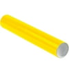 Partners Brand Mailing Tubes with Caps 3" x 18" Yellow 24/Case P3018Y