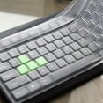 thumbnail image 2 of Walbest Universal Clear Silicone Desktop Computer Keyboard Cover Skin for PC 108 Keys Standard Keyboard, Anti Dust Waterproof Keyboard Protector Skin Film Cover, 2 of 6