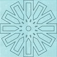 thumbnail image 1 of Ahgly Company Indoor Square Patterned Electric Blue Area Rugs, 8' Square, 1 of 6