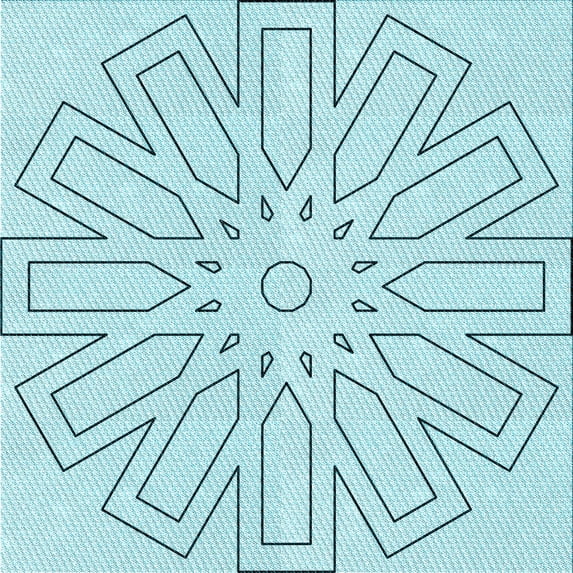 Ahgly Company Indoor Square Patterned Electric Blue Area Rugs, 8' Square
