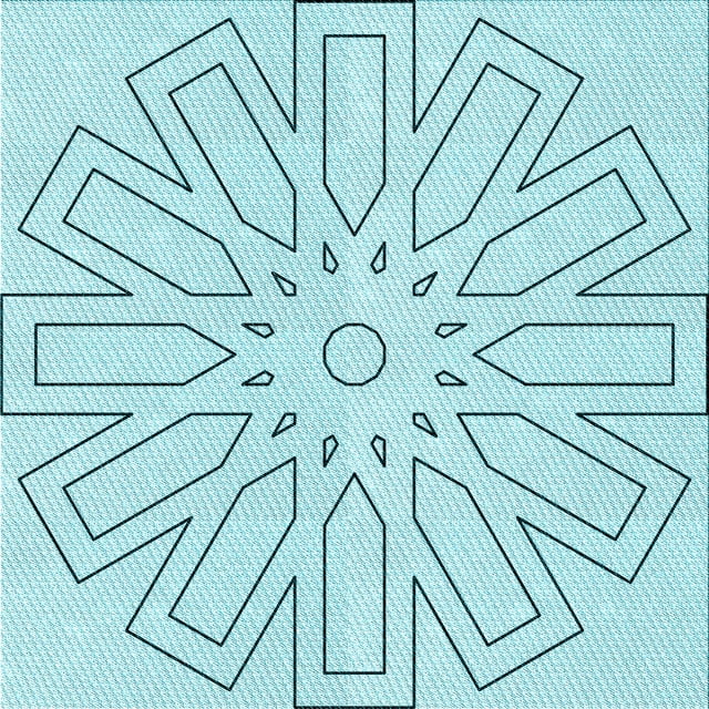 Ahgly Company Machine Washable Indoor Square Transitional Electric Blue Area Rugs, 4' Square