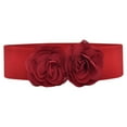 thumbnail image 4 of Cinturón de cintura elástica cinturón de corsé grande cinturón de vestir gruesa cinturón de mujeres anchas Rojo, 4 of 8