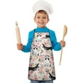 thumbnail image 2 of Husky and Pink Pioneer Flower Kids Aprons for Girls and Boys,Adjustable Neck Strap Toddler Aprons for Kids Cooking Baking, 2 of 7