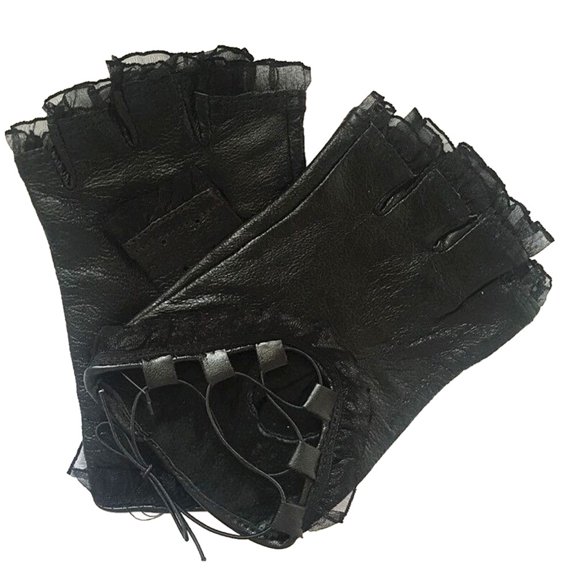 Fgnfyis Strap Fingerless Performance Lace Antiskid Fashion Womens Dancing Party Gloves for Women Accessories Black