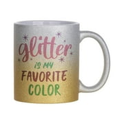 Craft Express Sublimation Printing Ceramic Mug - 11 oz, Gold Ombre Glitter, Pkg of 6