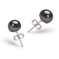 thumbnail image 2 of Pendiente PearlsOnly, perla negra de agua dulce de 7-8 mm para mujer, 2 of 7