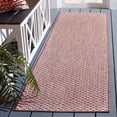 thumbnail image 2 of SAFAVIEH Courtyard Blair Geometric Indoor/Outdoor Runner, 2'3" x 8', Rust/Light Grey, 2 of 11
