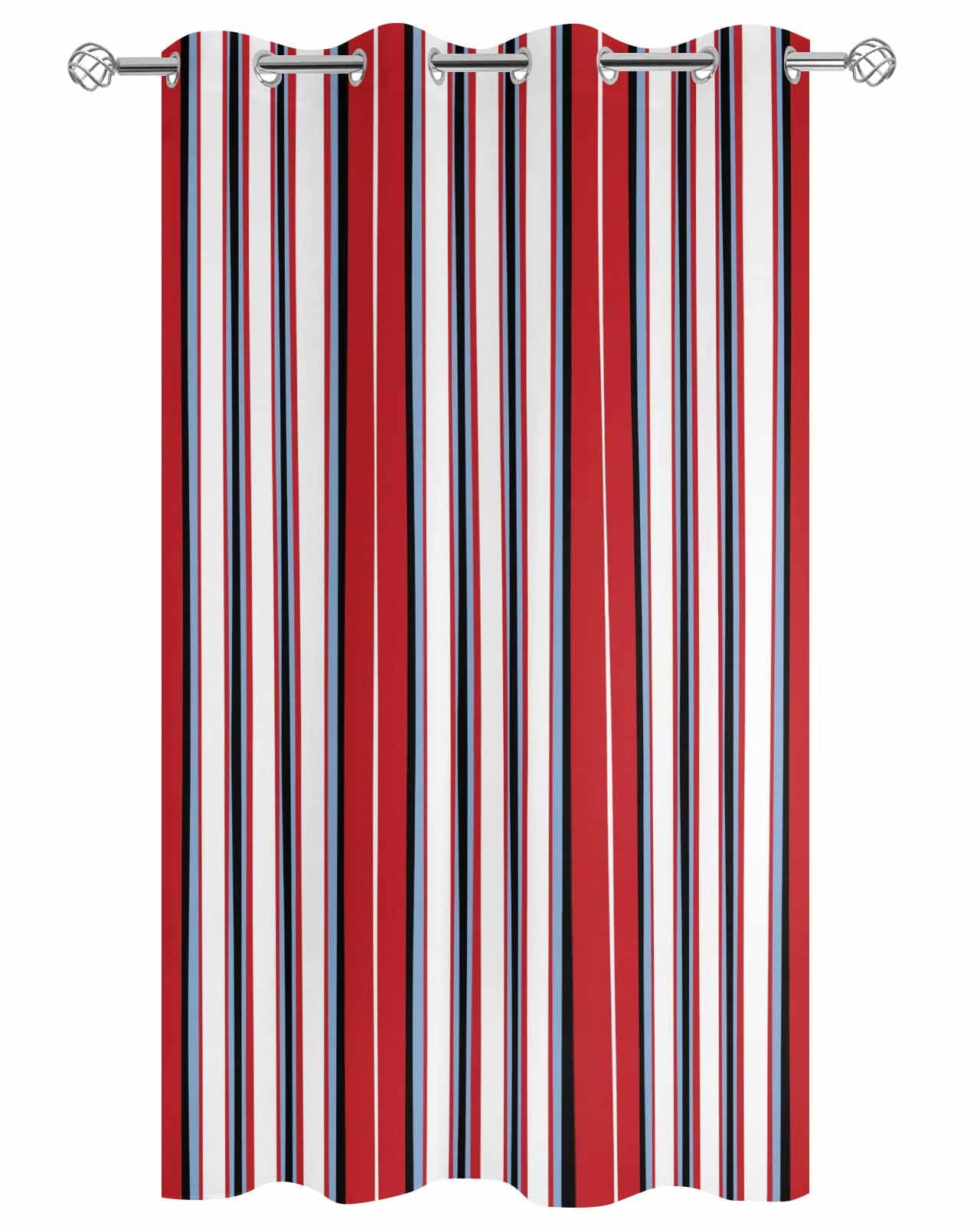 Red Pink Stripes Outdoor Curtains for Patio, Country Simple Gradient Vertical Lines Privacy Drapes Grommet Waterproof Outside Curtains for Porch/Cabana/Balcony 54"x 108", 1 Panel
