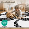 thumbnail image 4 of ODIKA 9'x12' Washable Area Rug Retro Geometric Coiled Reptile Aesthetic Snake Serpent Abstract Playful for Great Room, Indoor Concept, Large Living Low Pile, Flatwoven, 4 of 7