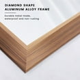 50x30 Inch Wall Mirror, Bathroom Mirror with Walnut Wood Grain Metal ...
