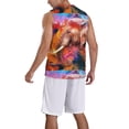 thumbnail image 5 of Wukai Oil Paintings of Elephants Men’s Basketball JerseySmall, 5 of 7