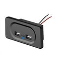 thumbnail image 1 of 4.8A -USB Car Charger Socket 12V 24V for Motorcycle Auto Truck ATV Boat RV Bus -Adapter Outlet LED Light, 1 of 9