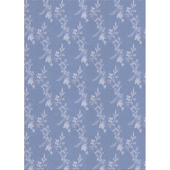 Ahgly Company Indoor Rectangle Patterned Jeans Blue Novelty Area Rugs, 8' x 10'