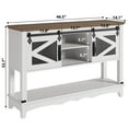 thumbnail image 7 of 46" Entryway Table with Sliding Barn Doors, Farmhouse Console Table with Storage, Rustic Sofa Table with Cabinet and Open Shelf, Console Table for Entryway, Living Room, Hallway, 7 of 7